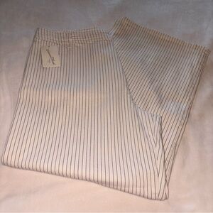 UNIVERSAL THREAD SZ 16  Striped beige and Blue Pants wide leg trousers NWT